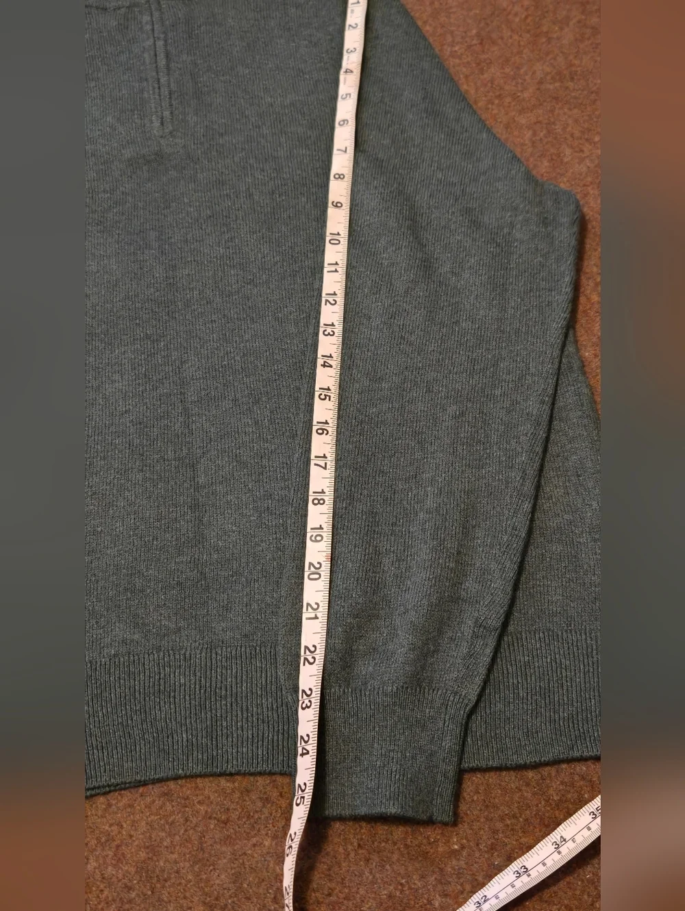 New! J.Crew Mock Neck Quarter Zip Sweater Heather Gray Large Cotton